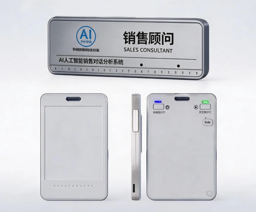 智慧工牌产品界面：AI 智能录音工牌